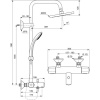 Colonne bain/douche thermostatique Olyos