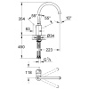 Mitigeur dévier bec haut orientable Concetto 32661DC3 SuperSteel