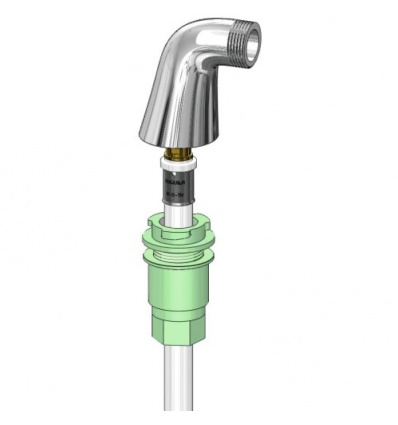 Paire de colonnettes IdroClic avec raccordement à sertir (profil U-H-TH) pour tube Multicouche Ø 16