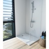 Receveur de douche céramique Cascade ultra-plat blanc brillant VitrAantislip (antidérapant) 90x90 cm