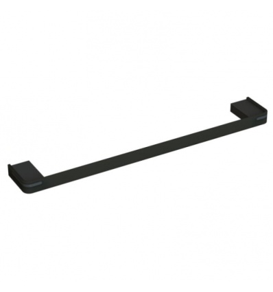 Porte-serviette à fixer Alur 550 mm noir mat à 1 barre fixe en aluminium plié thermolaqué