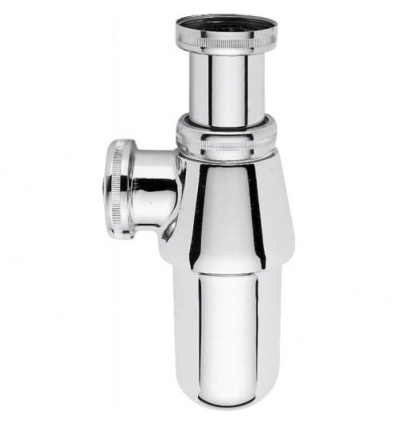 Siphon de lavabo et bidet en laiton chromé grand culot 33x42 105082