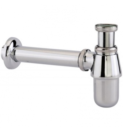 Siphon europèen lavabo chromé 33x42