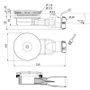 Bonde de douche Slim extra plate à membrane