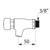 Robinet temporisé Tempostop mural 12x17 eau froide 744000