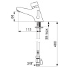 Mitigeur TEMPOMIX 2 AB lavabo F380 Rob. Arrêt