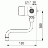 Mitigeur mural TEMPOMIX lavabo M34 bec orientable