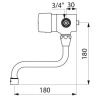 Mitigeur mural TEMPOMIX lavabo M34 bec orientable