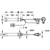 Robinet de lavabo mural électronique IR à pile 6V Neo Sensor chromé