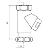 Robinet darrêt droit avec réglage de débit F1"- F1"1/4 chromé