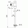 Kit TEMPOFLUX urinoir M1/2 equerre + rob. Arrêt