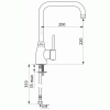 Mitigeur dévier à bec orientable longueur 200 mm