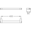 Barre dappui droite 600 mm Cavere anthracite métallisé (095)