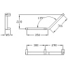 Barre dappui coudée 135° 350 x 316 mm Cavere anthracite métallisé (095) pour fixation à gauche