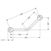 BARRE COUDEE 135 INOX POLI 400X400