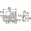 PLAQUETTE DE FIXATION CAMAR - 60x26 mm- Boite de 800