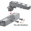 Charnières Sensys pour portes à cadre alu 3638i - 95° - montage rapide fix - entraxe 28 - coudure 0 - par 50