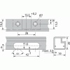 Charnières Sensys pour portes à cadre alu 3638i - 95° - montage rapide fix - entraxe 28 - coudure 0 - par 50