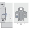 Embases cruciformes pour charnières invisibles Sensys - à excentrique - pour ferrures d angle - vis prémontées x200