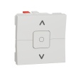 Interrupteur volet-roulant 3 touches 6 A 2 modules blanc Unica