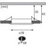 Kit 3 spot encastré LED Ø79mm alu 6,8W