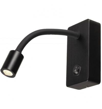 Applique à flexible orientable Pipoflex noir 4W 3000K