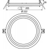 Downlight plat Sylflat 3000°K 18 W