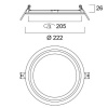 Downlight plat Sylflat 3000°K 18 W