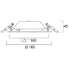 Downlight LED 12w SYL-LIGHTER 165 blanc