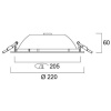 Downlight LED 12w SYL-LIGHTER 165 blanc