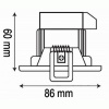 Spot encastré orientable/non dimmable LED 3000°K 5 W