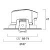 Spot encastré orientable/non dimmable LED 3000°K 5 W