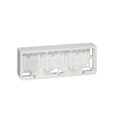 Cadre saillie prof40mm Mosaic pour 6 8 ou 3x2 modules horizontal blanc