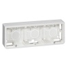 Cadre saillie prof40mm Mosaic pour 6 8 ou 3x2 modules horizontal blanc