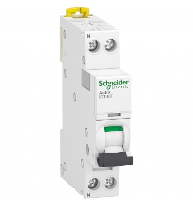 Disjoncteur modulaire ACTI9 IDT40T Schneider Electric 1PN courbe C 4500 A 6 kA A9P22610