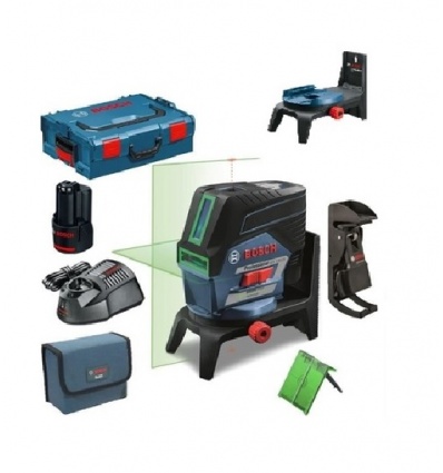 Laser points et lignes Bosch GCL 250 CG batterie 20 Ah chargeur LBOXX support RM 2