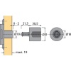 Boutons tournants 44.2 pour serrures à cylindre prestige Z 23 Droite