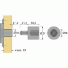 Boutons tournants 44.2 pour serrures à cylindre prestige Z 23 Gauche