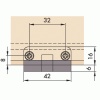 Guidage bas pour 2 portes pour Clipo 15 et Clipo 16