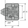 Serrure de rideau d armoire à loquet à cylindre 6195 - Prestige 2000 pour cylindre interchangeable Z23 Ø18