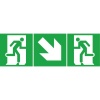 Pictogramme signalisation d'évacuation repositionnable sortie de secours en bas/haut à droite/gauche