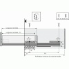 Coulisses à bille sortie partielle - charge 25 kg - Quadro Stop control - longueur 300mm