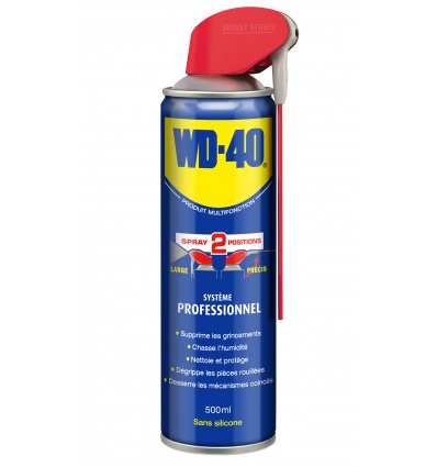 Lubrifiant Dégrippant multiusage - SPRAY DOUBLE POSITION - aérosol de 500 ml- WD-40