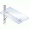 Console droite 2450 - Ligne Square Classic 200 pas de 50 mm - aluminium finition argent satiné longueur 300 mm