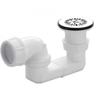 Bonde de douche polypropylène à grille Ø 50 mm siphon orientable