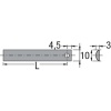 TRINGLE PLATE P/292 Acier nickelé 10 x 3 mm Longueur 1600 mm