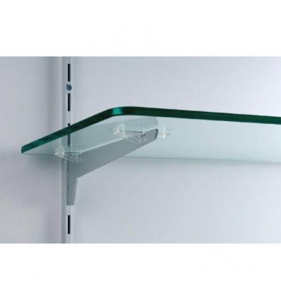 Console droite ST aluminium pas de 37 mm finition argent longueur 350 mm