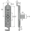 Serrure de porte double à cylindre - Prestige 2000 pour cylindre interchangeable Z23 Ø18