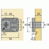 Serrure de meuble à cylindre à palastre variable pour cylindre interchangeable Z 23 Ø18