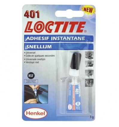 Colle instantanée multi-usages Loctite 401 tube de 3 grammes